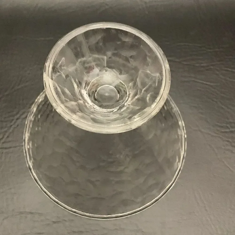 Textured Glass Serving Ice Cream Sundae Parfait Fruit 12 Ounce Dish Bowl Set 3